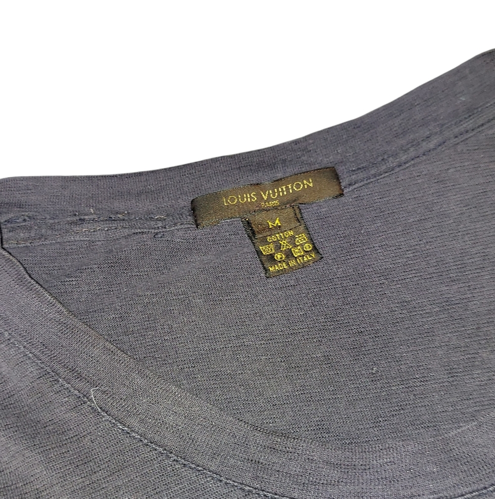 Louis Vuitton | Vtg Marc Jacobs | Linen | Monogram Painted Logo | 2004 Tee - Picture 9 of 15